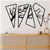 Wallity Hanah Home Elegante accessorio decorativo da parete in metallo (4 pezzi), nero, 59 x 91 cm, corpo in metallo resistente da 1,5 mm, perfetto per la decorazione moderna della casa e degli uffici