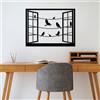 Wallity Hanah Home Elegante accessorio decorativo da parete in metallo, nero, 70 x 53 cm, 100% metallo (spessore 1,5 mm), facile da montare, perfetto per la decorazione della casa moderna