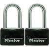 Master Lock 141TLF Lucchetto in alluminio coperto con chiave, confezione da 2
