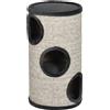 PawHut Cuccia per Gatti a 3 Livelli con Tiragraffi in Sisal e Peluche, Ø38x70cm, Grigio | Aosom Italy