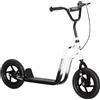 AIYAPLAY HOMCOM Monopattino per Bambini 5-12 Anni con Freno, Cavalletto e Manubrio Regolabile, 129x52x80-88 cm, Bianco e Nero | Aosom Italy