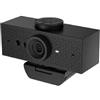 HP 620 Webcam FHD 1080p, Messa a Fuoco Automatica, Zoom Digitale, Rotazione a 360°, Campo Visivo Regolabile, Correzione Automatica Colore e Sfondo, Compatibile con Zoom, Coperchio Privacy, Nera