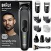 Braun REGOLABARBA Tagliacapelli Uomo, Rasoio Elettrico Barba e Capelli, 16-in-1 Styling Kit per Barba, Capelli, Corpo, Naso e Orecchie, 100 Minuti Di Utilizzo Senza Fili, MGK7470