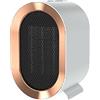 WMLBK Termoventilatore a risparmio energetico, silenzioso, 1200 W, in ceramica, per camere, bagno, soggiorno, protezione contro il surriscaldamento e anti-ribaltamento (bianco)