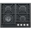 Glem Gas GV64TXBK Piano Cottura Gas 4 Fornelli 60 cm Nero
