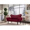 Dmora - Divano Letto 2 posti Aquilonis, Sofà trasformabile, Divanetto per Ospiti, Poltrona Letto, 140x65 h70 cm, Rosso