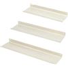 Uten Mensole da parete, mensole sospese in metallo, set da 3, mensole da parete per libri, decorazioni, soggiorno, camera da letto, bagno, cucina, Bianco con strisce d'oro
