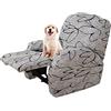 Lydevo Relax Reclinabile Universale, Copripoltrona 1 Posto Reclinabile con Tasche, Elasticizzato Lavabile Rimovibile, Fodere per Poltrona Relax, Fiore Nero