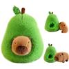 LHOEST Capibara Peluche Avocado 2 in 1 Grande Peluche Cute Capybara peluche 35 CM Animale Peluches Capibara Gadget Kawaii capibara Giocattolo Regalo per Ragazzi Ragazze Bambini