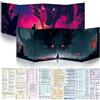 Byhoo DM Set di 2 schermi per D&D 5E 2 Mondi tematici, Superficie Impermeabile, a Tripla Piegatura (A4), Compatibile con Player's Handbook