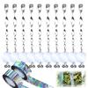DragonX2 10 Pezzi di Campanelli A Vento Catarifrangenti per Uccelli, Nastro Repellente per Uccelli da 2,4 Cm×100 M, per Proteggere I Giardini E Le Piante da Frutta