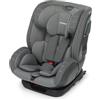 Foppapedretti Seggiolino Auto Run I-Size, per bambini da 76 a 150 cm di altezza, 15mesi-12 anni, conforme ECE R129, Fissaggio Dualfix (Isofix e non), Safe Body Protection, Comfort Kid Pad, Grigio