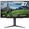 LG UltraGear 27GS85Q Monitor Gaming 27" Nano IPS QHD (2560x1440), 200Hz (O/C), 1ms (GtG), G-Sync Compatible, AMD FreeSync, HDR 400, HDMI 2.0 (HDCP 2.2), DisplayPort 1.4, AUX, Flicker Safe, Nero