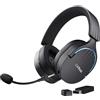 Trust Gaming GXT 491 Fayzo Cuffie Gaming Wireless Bluetooth + 2.4 GHz, Audio Surround 7.1, Batteria da 22 Ore, 85% Plastica Riciclata, RGB Cuffie Bluetooth Over Ear PC PS5 PS4 Switch - Nero