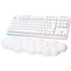 Logitech G G715 Tastiera Gaming Wireless con Luce RGB LIGHTSYNC, Velocità Della LUCE, Tactile Switch (Marrone GX) e Supporto Per Tastiera, Compatibile con PC e Mac - Bianco, QWERTY