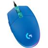 Logitech G G203 LIGHTSYNC Mouse Gaming con Illuminazione RGB, Personalizzabile, 6 Pulsanti Programmabili, Sensore per Gaming, Tracciamento a 8000 DPI, Peso Ridotto - Blu