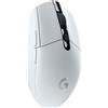 Logitech G G305 Lightspeed Mouse Gaming Wireless, Sensore 12K Hero, 12.000 DPI, Design Leggero, 6 Pulsanti Programmabili, Batteria 250 Ore, Memoria Integrata, PC/Laptop - Bianco