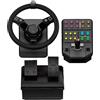 Logitech G Saitek Farm Sim Controller, pack Farming Simulator: volante, console di controllo, pedali del gas e del freno, intervallo di sterzo 900°, oltre 38 pulsanti, connessione USB, PC/Mac, Nero