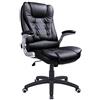 SONGMICS Sedia da Ufficio con Schienale Alto, Cuscino Portatesta e Seduta Spessa, Braccioli Sollevabile, Design Ergonomico, Nero OBG51B, 77 x 33 x 65 cm