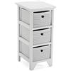 VERSA Ohai Mobile Bagno, Mobiletto Bagno Salvaspazio, Mobiletti, Cassettiera con 3 cassetti portaoggetti, Misure (A x L x l) 56 x 30 x 25 cm, Legno, Colore Bianco