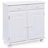 Inter Link - Cassettiera country - Credenza - Credenza in stile country - Credenza - Pino massiccio - 2 ante - 2 cassetti - Laccato bianco - Lovi