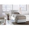 Talamo Italia Letto Singolo Vanessa, Letto Contenitore con Rivestimento in Tessuto, 100% Made in Italy, Apertura Frontale, Adatto per Materasso Cm 80x190, Bianco