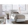 Talamo Italia - Letto singolo Evelyn, Letto contenitore con rivestimento in tessuto, 100% Made in Italy, Apertura frontale, adatto per materasso Cm 90x200, Bianco