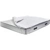 Talamo Italia Set Topper Matrimoniale e 2 Cuscini in Memory Foam, Made in Italy, Rivestimento in Tessuto Antiacaro, Anallergico e Antibatterico, 140x200H5 cm, Bianco, 140 x 200 cm, 7 unità