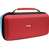 Trust Gaming GXTrust 1251RB Custodia Nintendo Switch 2, Cover Anti-Graffio Protettiva con Design Antiurto, Manico, Spazio per 4 Joycon, Porta Nintendo Switch con Tasche per Cinturini e 12 Giochi, Rosso/Blu