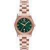 Emporio Armani Orologio Analogico al Quarzo Donna con Cinturino in Acciaio Inossidabile AR11639, Set In Oro Rosa, 32 mm