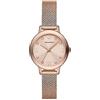 Emporio Armani Orologio Donna, Movimento a Tre Lancette, Cassa in Acciaio Inossidabile Riciclato da 32 mm in Oro Rosa (Almeno 50%) con Cinturino a Maglia in Acciaio Inossidabile, AR11512
