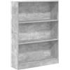 vidaXL Libreria Grigio Cemento 80x24x109 cm in Legno Multistrato, Mobile Porta Libri, scaffale per Libri, Mobile portaoggetti, Porta Libri