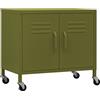 vidaXL Armadietto Verde Oliva 60x35x56 cm in Acciaio