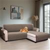 BellaHills Copridivano a forma di L, 2 posti (205 cm), copridivano, a forma di L, con bracciolo, rivestimento per divano ad angolo, destro, per cani e gatti, copridivano, antiscivolo, per soggiorno