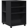vidaXL Tavolino con Ruote Nero 55x60x78 cm in Truciolato