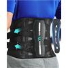 Fitomo Fascia Lombare Supporto Schiena con Supporto Ergonomico e Stecche in Fibra di Carbonio, Tessuto a Rete Ultra Fine, Fascia Elastica Lombare Donna Uomo per Lavoro, Sciatica, Postura