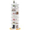MYOYAY Scarpiera rotante a torre a 7 livelli con display girevole Lazy Susan 360 gradi Scarpiera portaoggetti rotonda giostra verticale organizer per borsa salvaspazio per oltre 28 paia di scarpe per