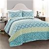 Lush Decor Boemia a righe, cotone, blu e verde, king size