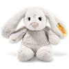 Steiff Hoppie - Coniglietto da 18 cm, colore grigio chiaro, peluche con orecchie a farfalla, Soft Cuddly Friends, morbido peluche per coccole e giocare, per ragazze e ragazzi, lavabile in lavatrice