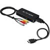 VIXLW Adattatore da RCA a HDMI, da AV a HDMI 1080P, Mini Composite Adapter mit PAL/NTSC, Für PC/TV/WII/PS1-3/STB/VHS/VCR/Blu-ray Player, Kompatibel mit Windows & Mac (Plug & Play)