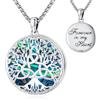Eusense Albero della Vita Ciondolo Collana Ciondolo in Argento 925 Apribile per Immagini Catena Foto Gioielli Regalo per Donne Ragazze