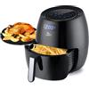 Uten Friggitrice ad Aria 6,5 Litri, Due Tipi di griglie, 1700W, Friggitrice Senza Olio con 8 Programmi, Air Fryer XXL, LED Touch Screen, 32 Ricette PDF, Senza PFOA&BPA