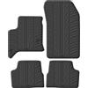 Gledring Tappetini in Gomma Compatibile con Fiat 600 Hybrid 2024- (Profilo T 4-Parti + Clip di Montaggio)