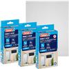 tesa INSECT STOP H&L Fly Screen for Window - zanzariera con nastro a strappo, taglio su misura, senza fori, antracite - 3x 130 x 150 cm