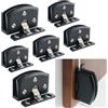 Cokritsm Cerniera Per Porta In Vetro Cerniera In Vetroper Porta Doccia Da 5-7mm Regolabili Cerniere Per Porte In Vetro Senza Telaio In Lega Di Zincocerniera Morsettoper Vetrina Bagno Nero 6PCS
