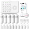LWOHSI Sistema di sicurezza domestica wireless, sistema di allarme 4G/WiFi con tastiera, espandibile fai da te con sensori per porte e movimento, avvisi tramite app Tuya, nessun costo di contratto (20 pezzi)