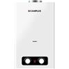 CAMPLUX BY264 - Scaldabagno a gas da 10 litri, per doccia a gas per interni da cucina/balcone, butano (28 - 30 mbar)/propano (37 mbar), 3 V, 20 kW