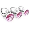 halercay 3 Pezzi Anal Butt Plug,S+ M+ L Set Sex Toy,per uomo donna principianti giocattoli del sessocon diamante di cristallo trasparente,Set Sex Toy (Rosa)