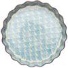 Tranquillo Teglia per quiche in gres con stampa stampata a mano blu ART DECO, Ø 22 x 4 cm