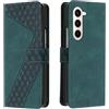 OKZone Cover per Samsung Galaxy Z Fold 6,Custodia a Libro in Pelle Protettiva Folio Portafoglio con Chiusura Magnetica e Slot per Carte Wallet Case Flip Cover(Verde)